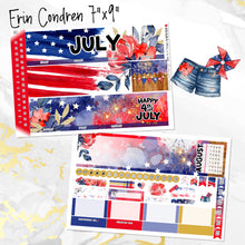 Load image into Gallery viewer, July Freedom monthly - Erin Condren Vertical Horizontal 7"x9", Happy Planner Classic, Mini &amp; Big