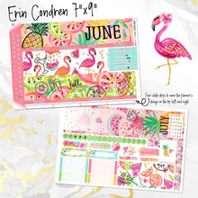 Load image into Gallery viewer, June Hello Summer FOILED monthly - Erin Condren Vertical Horizontal 7&quot;x9&quot;, Happy Planner Classic