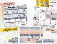 Load image into Gallery viewer, January Winter Haze FOIL -for Laurel Denise Planner stickers -Scout/Portrait, Anne/Vertical, Nancy/Horizontal, Small/Mini