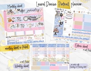 January Midnight Kisses NYE FOIL -for Laurel Denise Planner stickers - Portrait, Mini, Vertical, Horizontal & Project