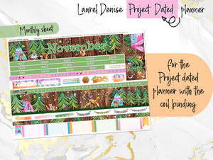 November Autumn Pines -for Laurel Denise Planner stickers - Portrait, Mini, Vertical, Horizontal & Project