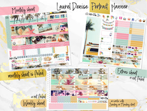 August Summer Dreams FOIL -for Laurel Denise Planner stickers - Portrait, Mini, Vertical, Horizontal & Project