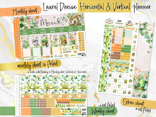 Load image into Gallery viewer, March Shamrock Dreams FOIL -for Laurel Denise Planner stickers - Portrait, Mini, Vertical, Horizontal &amp; Project