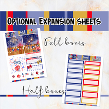 Load image into Gallery viewer, July Freedom - POCKET Mini Weekly Kit Planner stickers