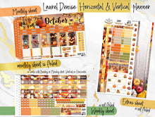 Load image into Gallery viewer, October Rustic FOIL -for Laurel Denise Planner stickers - Portrait, Mini, Vertical, Horizontal &amp; Project