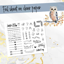 Load image into Gallery viewer, New Release October Mist FOILED monthly - Erin Condren Vertical Horizontal 7"x9"