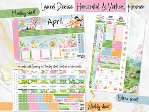 April Spring Fever -for Laurel Denise Planner stickers - Portrait, Mini, Vertical, Horizontal & Project