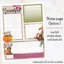 Load image into Gallery viewer, November Spice NEW25/26 Notes monthly sticker - Erin Condren Vertical Horizontal 7x9
