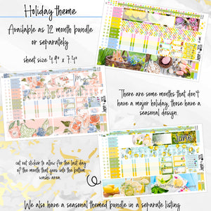 HOBONICHI WEEKS HOLIDAY Monthly Bundle 2025 - 12 monthly kits