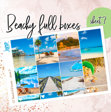 Load image into Gallery viewer, Beachy summer full boxes - planner stickers Erin Condren Happy Planner