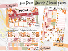 Load image into Gallery viewer, September Harvest Blush -for Laurel Denise Planner stickers - Portrait, Mini, Vertical, Horizontal &amp; Project 4-Column)