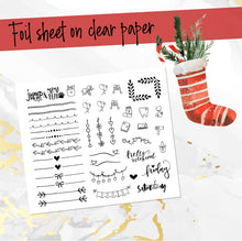 Load image into Gallery viewer, New Release December Winter Pines FOILED monthly - Erin Condren Vertical Horizontal 7&quot;x9&quot;