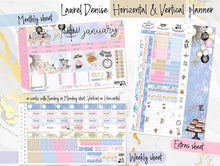 Load image into Gallery viewer, January Midnight Kisses NYE -for Laurel Denise Planner stickers - Portrait, Mini, Vertical, Horizontal &amp; Project