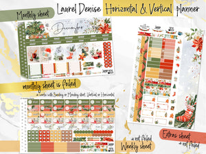December Cozy Night Christmas FOIL -for Laurel Denise Planner stickers - Portrait, Mini, Vertical, Horizontal & Project
