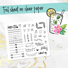 Load image into Gallery viewer, June Citrus Summer FOILED monthly - Erin Condren Vertical Horizontal 7"x9"
