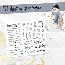 Load image into Gallery viewer, January Winter Haze FOILED monthly - Erin Condren Vertical Horizontal 7&quot;x9&quot;