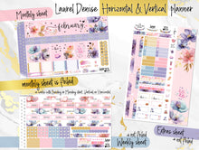Load image into Gallery viewer, February Floral Romance FOIL -for Laurel Denise Planner stickers - Portrait, Mini, Vertical, Horizontal &amp; Project
