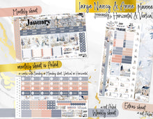 Load image into Gallery viewer, January Winter Haze FOIL -for Laurel Denise Planner stickers -Scout/Portrait, Anne/Vertical, Nancy/Horizontal, Small/Mini