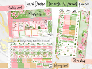 March Spring Dreaming -for Laurel Denise Planner stickers - Portrait, Mini, Vertical, Horizontal & Project