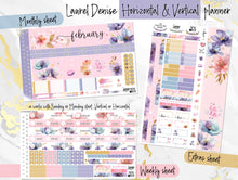 Load image into Gallery viewer, February Floral Romance -for Laurel Denise Planner stickers - Portrait, Mini, Vertical, Horizontal &amp; Project