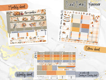 Load image into Gallery viewer, New Release November Thankful Hearts -for Laurel Denise Planner stickers -Scout/Portrait, Anne/Vertical, Nancy/Horizontal, Rose/Project &amp; Mini