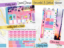 Load image into Gallery viewer, August Sunset in Paradise FOIL -for Laurel Denise Planner stickers - Portrait, Mini, Vertical, Horizontal &amp; Project