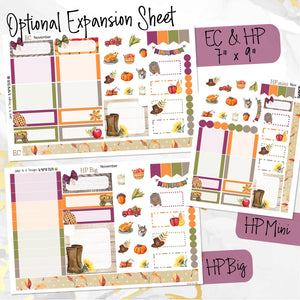 November Spice monthly - Erin Condren Vertical Horizontal 7"x9", Happy Planner Classic, Mini & Big
