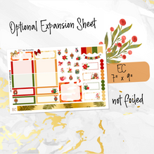 Load image into Gallery viewer, New Release December Poinsettia Glow FOILED '26 monthly - Erin Condren Vertical Horizontal 7"x9"