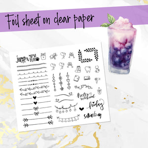 August Sunset in Paradise FOILED monthly - Erin Condren Vertical Horizontal 7"x9", Happy Planner Classic