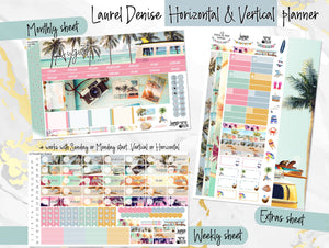 August Summer Dreams-for Laurel Denise Planner stickers - Portrait, Mini, Vertical, Horizontal & Project