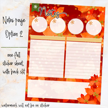 Load image into Gallery viewer, New Release December Poinsettia Glow Notes monthly sticker -25/26 Erin Condren Vertical Horizontal 7"x9", Happy Planner Classic, Mini &amp; Big