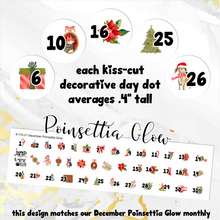 Load image into Gallery viewer, New Release December Poinsettia Glow Planner Stickers – Matching Extras + Bundle &amp; Save!