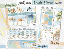 Load image into Gallery viewer, July Beach Days-for Laurel Denise Planner stickers - Portrait, Mini, Vertical, Horizontal &amp; Project