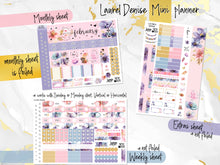 Load image into Gallery viewer, February Floral Romance FOIL -for Laurel Denise Planner stickers - Portrait, Mini, Vertical, Horizontal &amp; Project