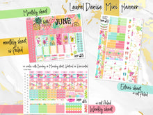 Load image into Gallery viewer, June Hello Summer FOIL -for Laurel Denise Planner stickers - Portrait, Mini, Vertical, Horizontal &amp; Project