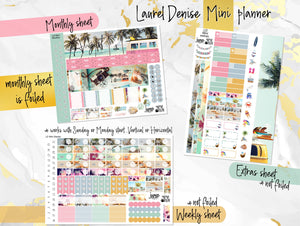 August Summer Dreams FOIL -for Laurel Denise Planner stickers - Portrait, Mini, Vertical, Horizontal & Project