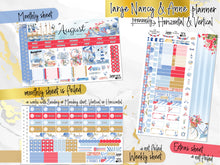 Load image into Gallery viewer, New Release August Hamptons FOIL -for Laurel Denise Planner stickers -Scout/Portrait, Anne/Vertical, Nancy/Horizontal, Small/Mini