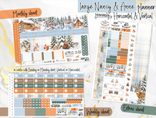 Load image into Gallery viewer, New Release January Snowy Hollow -for Laurel Denise Planner stickers -Scout/Portrait, Anne/Vertical, Nancy/Horizontal, Rose/Project, Luna &amp; Mini