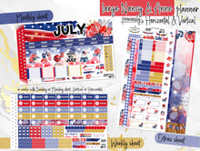 Load image into Gallery viewer, July Freedom -for Laurel Denise Planner stickers -Scout/Portrait, Anne/Vertical, Nancy/Horizontal, Rose/Project &amp; Mini