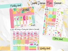 Load image into Gallery viewer, June Hello Summer -for Laurel Denise Planner stickers - Portrait, Mini, Vertical, Horizontal &amp; Project