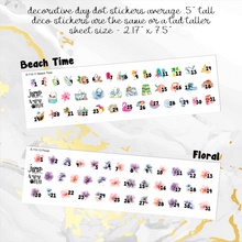 Load image into Gallery viewer, Decorative day dot planner calendar stickers Spring Summer Fall Winter      (S-110+)