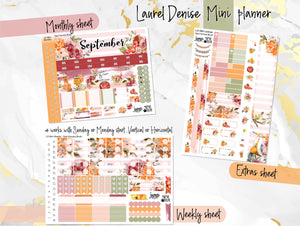 September Harvest Blush -for Laurel Denise Planner stickers - Portrait, Mini, Vertical, Horizontal & Project 4-Column)