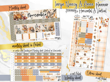Load image into Gallery viewer, New Release November Thankful Hearts FOIL -for Laurel Denise Planner stickers -Scout/Portrait, Anne/Vertical, Nancy/Horizontal, Small/Mini