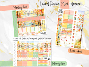 September Fall Days -for Laurel Denise Planner stickers - Portrait, Mini, Vertical, Horizontal & Project