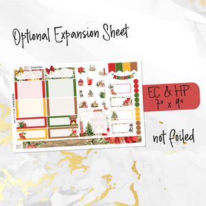 New Release December Winter Pines FOILED monthly - Erin Condren Vertical Horizontal 7"x9"