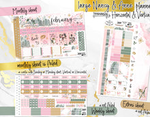 Load image into Gallery viewer, February Warm Hearts FOIL -for Laurel Denise Planner stickers -Scout/Portrait, Anne/Vertical, Nancy/Horizontal, Small/Mini