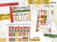 Load image into Gallery viewer, New Release December Winter Pines FOIL for Laurel Denise Planner stickers - Scout/Portrait, Anne/Vertical, Nancy/Horizontal, Small/Mini