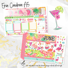 Load image into Gallery viewer, June Hello Summer monthly - Erin Condren Vertical Horizontal 7&quot;x9&quot;, Happy Planner Classic, Mini &amp; Big