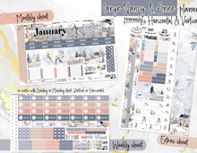 Load image into Gallery viewer, January Winter Haze -for Laurel Denise Planner stickers -Scout/Portrait, Anne/Vertical, Nancy/Horizontal, Rose/Project &amp; Mini