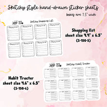 Load image into Gallery viewer, New Release Sketchy Hand-Drawn decorative boxes planner (S-150+)